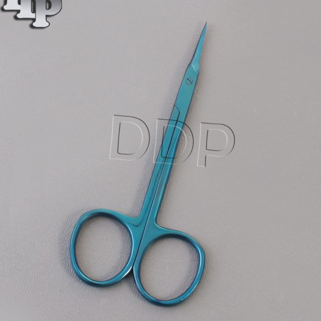 Micro Iris Scissors 11cm Blue Coated Surgical Instruments