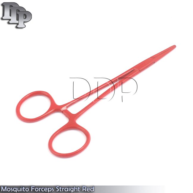 Mosquito Forceps Straight 5" Red Color Surgical Instruments