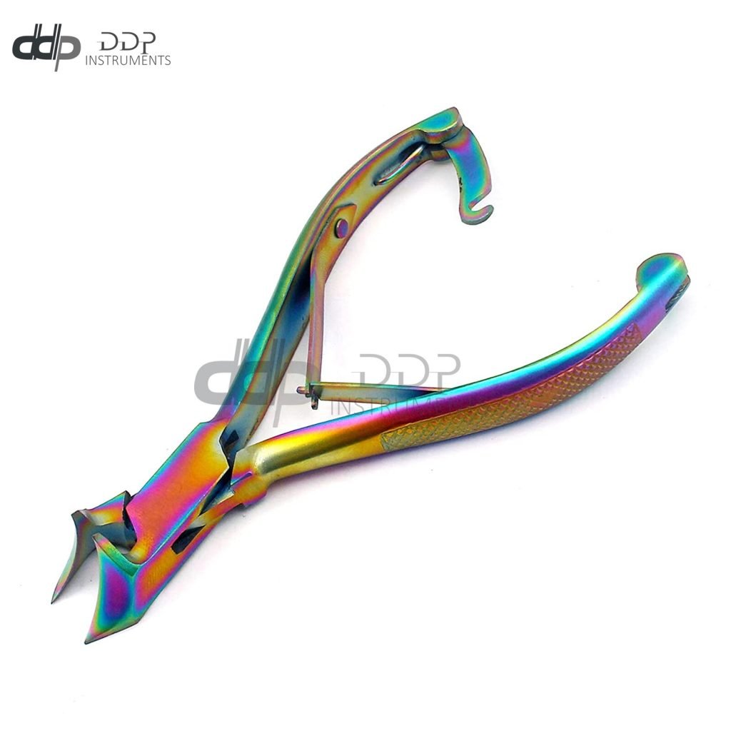 Multi Color Rainbow Moon Shape Toenail Nipper Clipper Chiropody Instruments