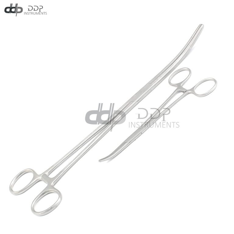 New 2pc Set 6" + 12" Curved Hemostat Forceps Locking Clamps Stainless Steel