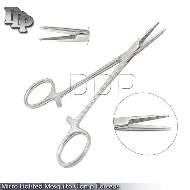 New Micro Halsted Mosquito Clamp Forceps Straight Tissue Plier Lab Tool DS-1289