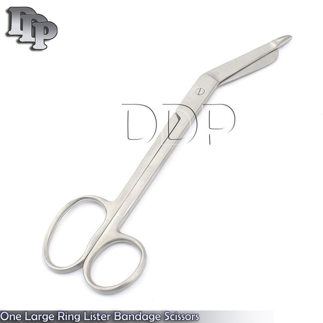 One Large Ring Lister Bandage Scissors 8" Surgical Instruments