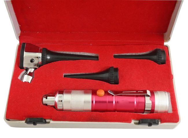 Otoscope Set Burgundy Color ENT Medical Diagnostic Instruments NT-954