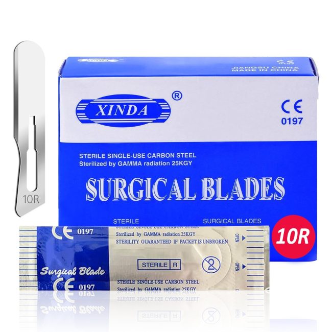 Pack Of 100 Pieces Scalpel Blades #10R Surgical Dental ENT Instruments