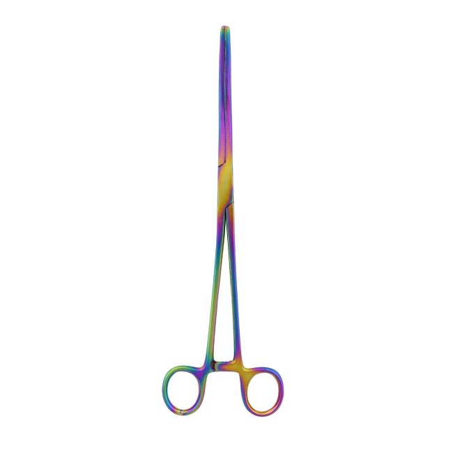 Pean Hemostat Locking Forceps 12" Curved Multi Color Surgical Inst DS-2460