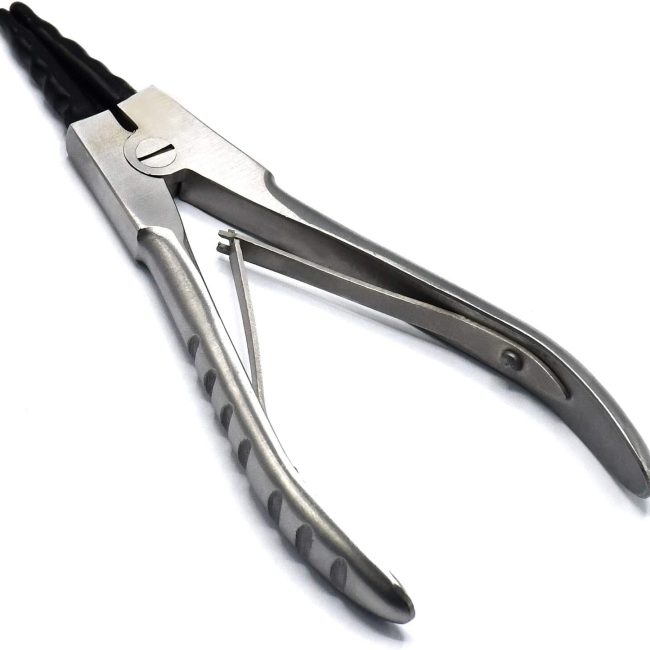 Ring Opener Piercing Heavy Big Gauge Captive Bead Opening Pliers 6'' with Black