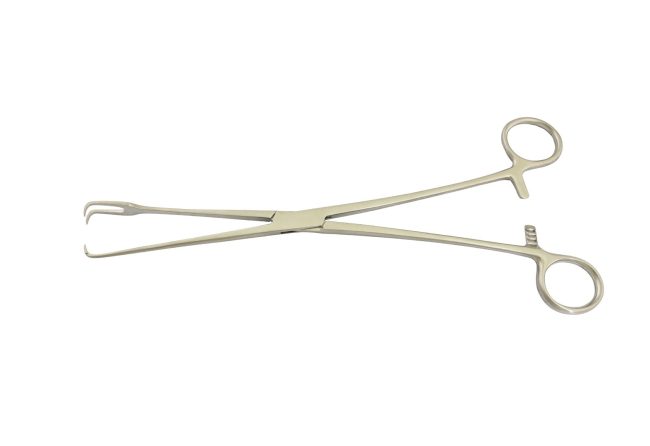 Schroeder Uterine Clamp Tenaculum Forceps 9.5'' 1x2 Prong Surgical Inst DS-2292