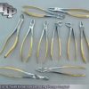 Set of 10 Tooth Extraction Extracting Forceps Gold Plated Surgical INSTRUMENTS
