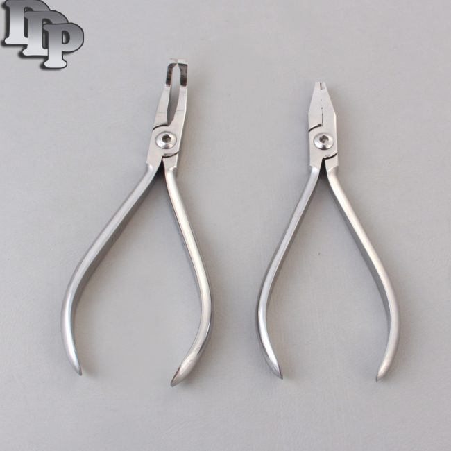 Set of 2 Jarabak Light Wire Plier & Bracket Remover Plier Angled Dental Set