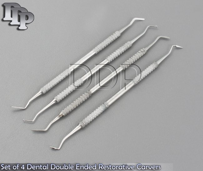 Set of 4 Dental Composite Filling Double Ended Restorative Carvers,Pr-179