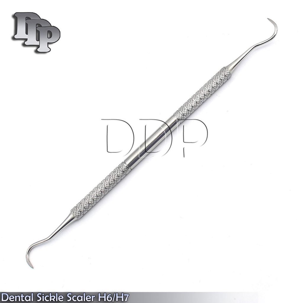 Sickle Scaler H6/H7 Anterior Dental Diagnostic Instruments Calculas Remover New