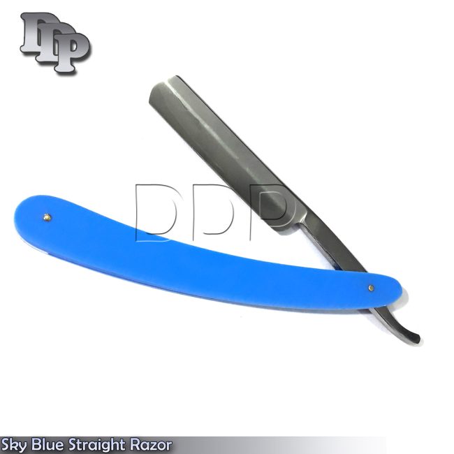 Sky Blue Straight Razor first Quality Carbon Steel BTS-172