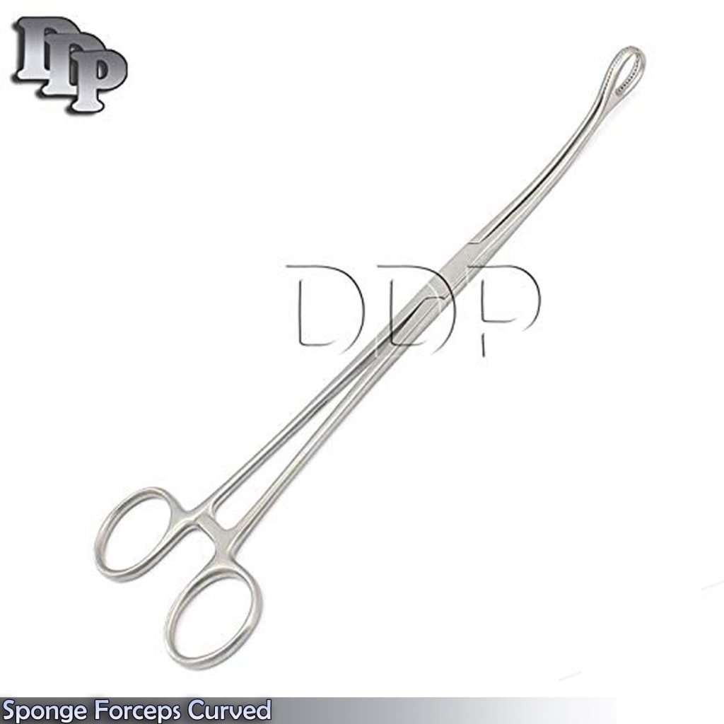Sponge Forceps 6" Curved Gynecology Veterinary Surgical Instruments