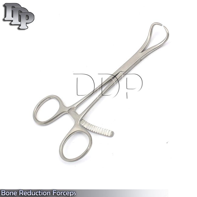 Surgical Bone Reduction Forceps 5.5" Orthopedic Curved Long Ratchet Instruments