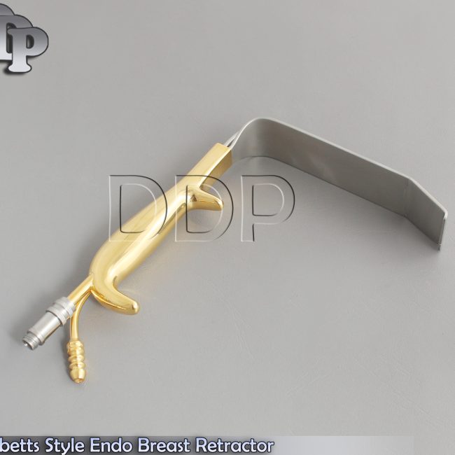 Tebbetts Style Endo Breast Retractor 80mm x 16mm, Fiberoptic Suction Tub BST-011