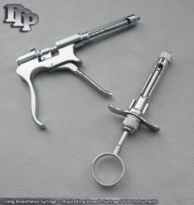 Tralig Anesthesia Syringe +  Aspirating Breech Syringe DDP Instruments
