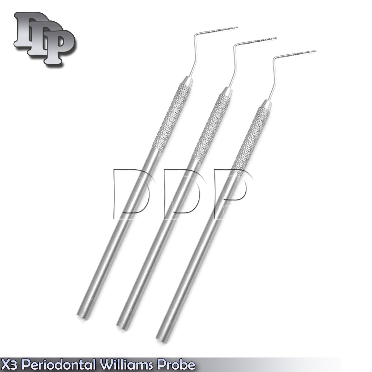 X3 Periodontal Williams Probe Dental Color Coded Examination Hygienist Probes