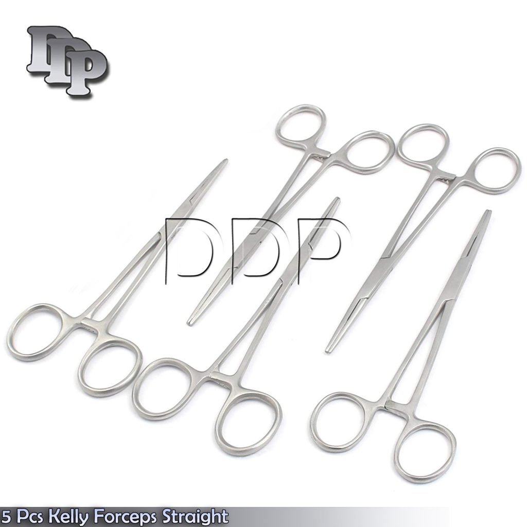 X5 Medical Straight 5.5'' Kelly Hemostatic Clamp Forceps Surgical Veterinary Lab
