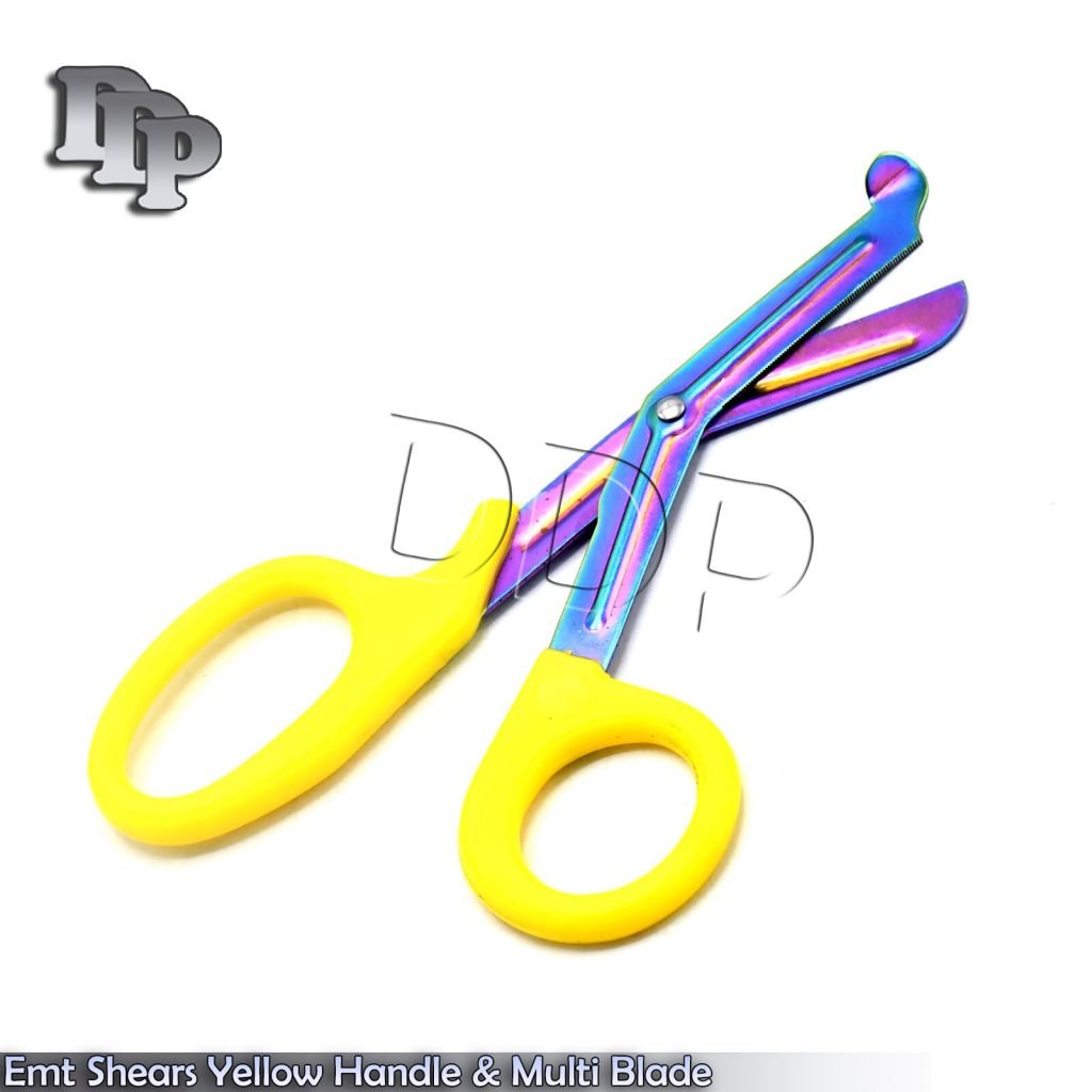 Yellow Handle Multi Blade Tactical Medical Shears Emt Scissors 7.5"