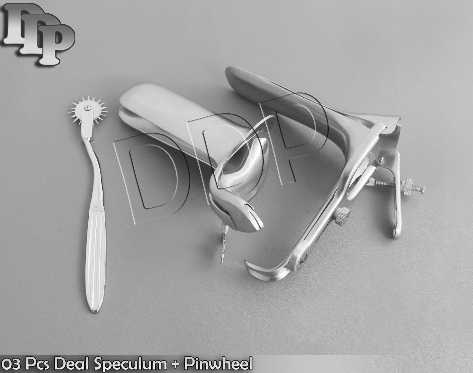 03 Pcs Deal Large Collin+Grave Vaginal Speculum & Pin Wheel