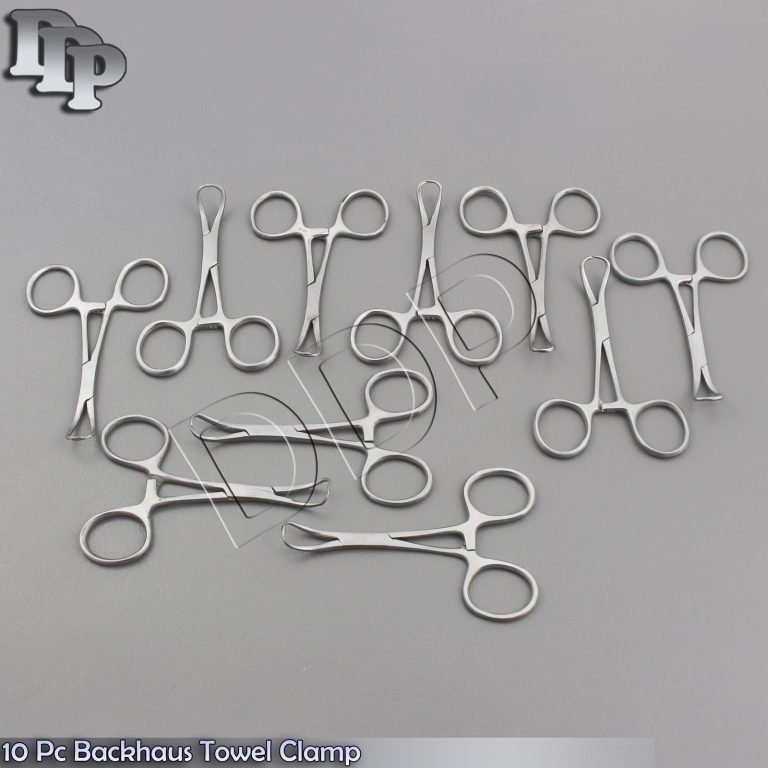 10 PC O.R GRADE BACKHAUS TOWEL CLAMP 3.5" SATIN FINISH