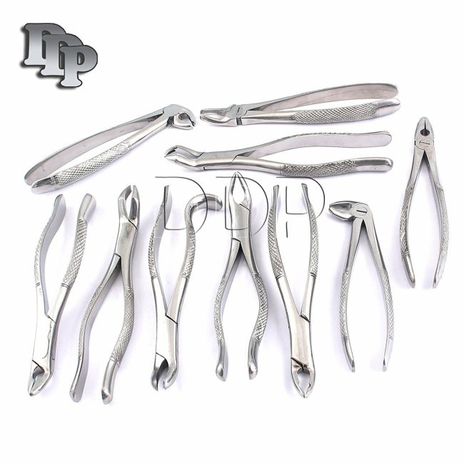 10 Pieces Of EXTRACTING FORCEPS EXTRACTION DENTAL SURGICAL INSTRUMENTS
