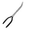 11" Long (Curved) Needle Nose Plier Extra long w/ Soft Grip Handle Black PL-067