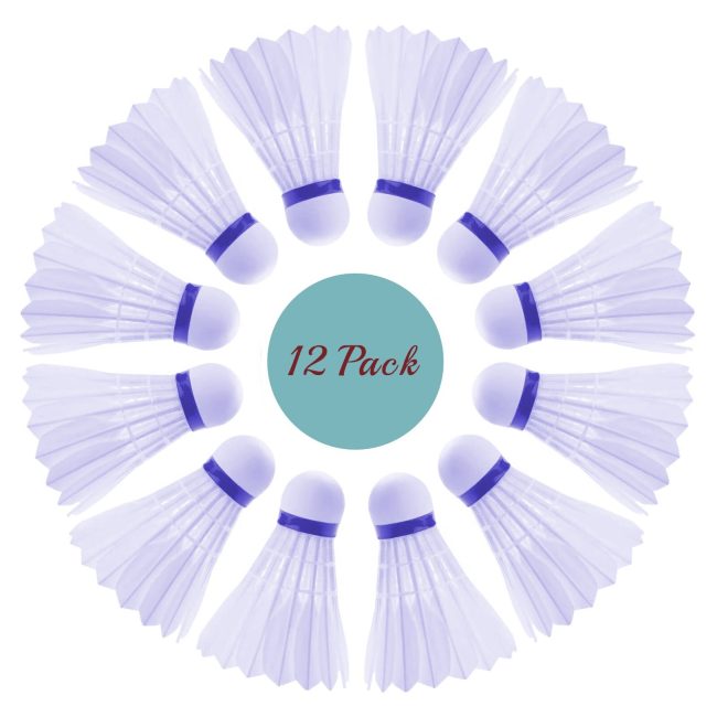 12 PCS White Feather Birdies Badminton Ball Shuttlecocks Sport Training USA Game