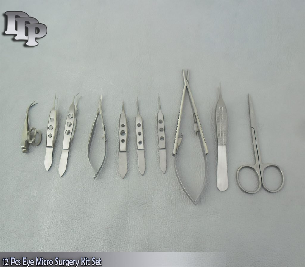 12 Pc O.R Grade Eye Micro Surgery Surgical Ophthalmic Instruments Kit Set EY-014