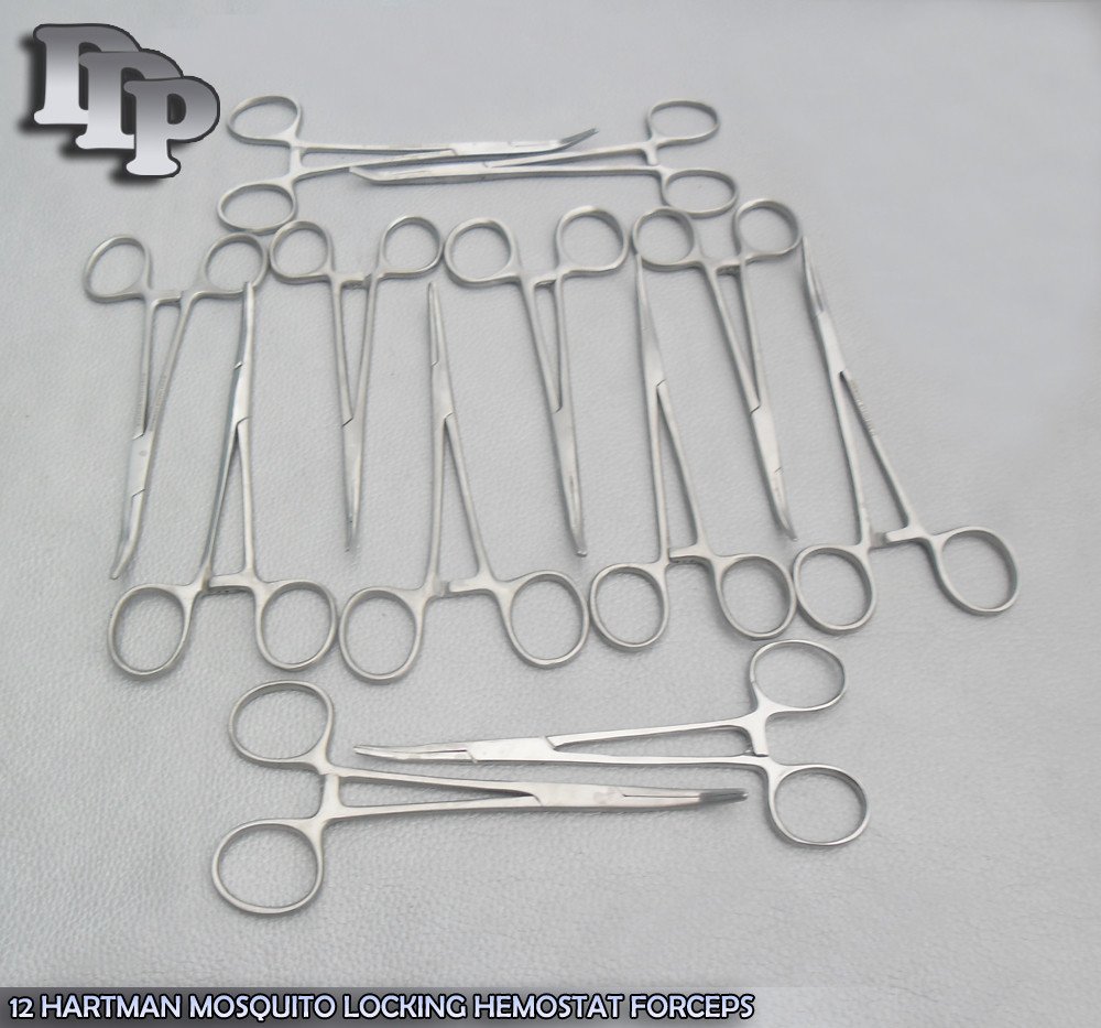 12 Pcs 3.5" Hemostat ( Mosquito Forceps ) CURVED STAINLESS STEEL