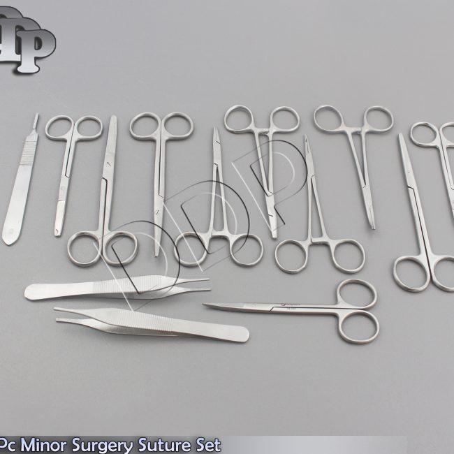 13 PC O.R GRADE MINOR SURGERY SUTURE SURGICAL VETERINARY SET,DS-20