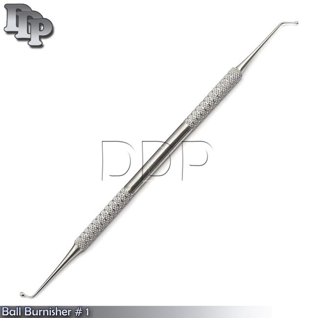 2 Ball Burnisher # 1 DE Dental Amalgam Instruments