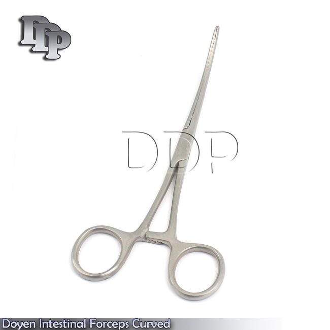 2 Doyen Intestinal Forceps 9'' Curved Surgical Instruments
