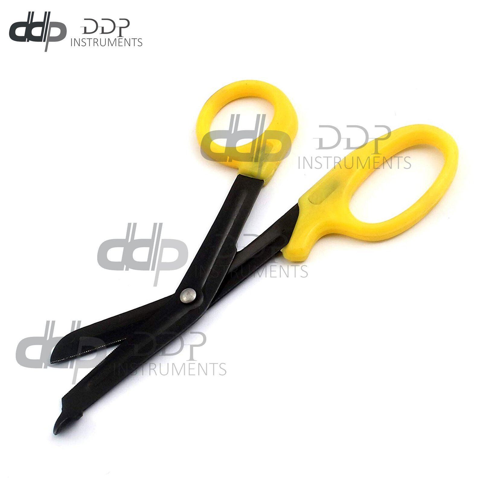 2 (Yellow Purple) Fluoride Black Coated Trauma Paramedic EMT Shear Scissor 5.5'' - Image 3