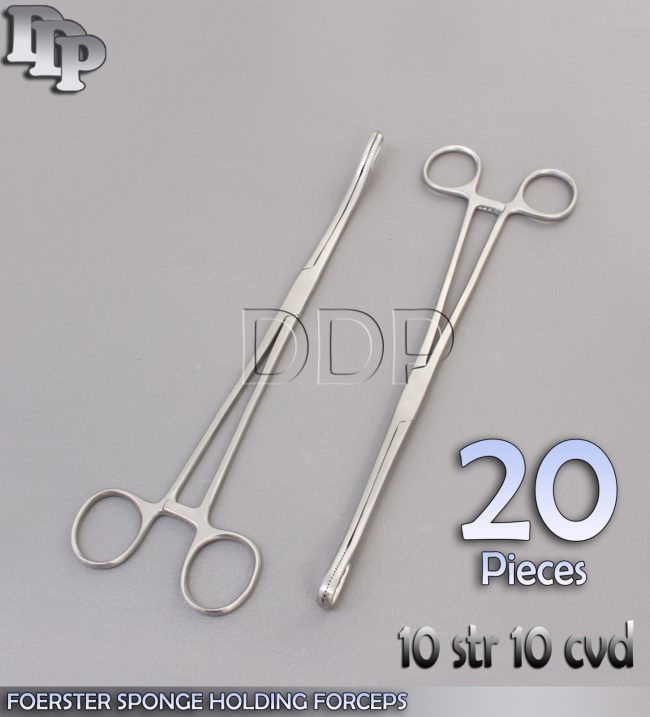 20 pcs foerster sponge holding forcep 9.5" Straight & Curved Surgical instrument