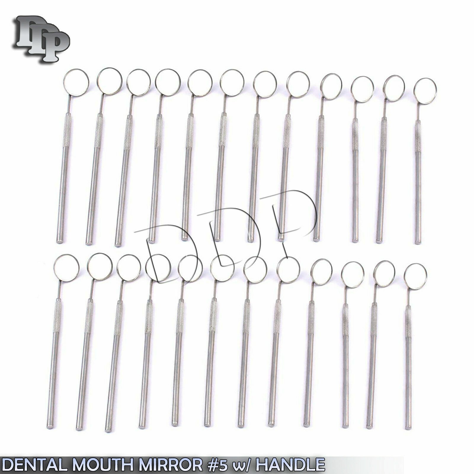 25 Front Surface Dental Mirrors # 5 COMPLETE WITH HANDLE Surgical Instruments