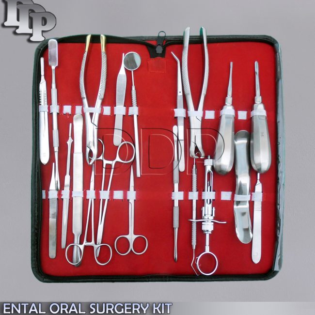 25 PCS PREMIUM DENTAL ORAL SURGERY KIT EXTRACTION INSTRUMENTS FORCEPS ELEVATORS