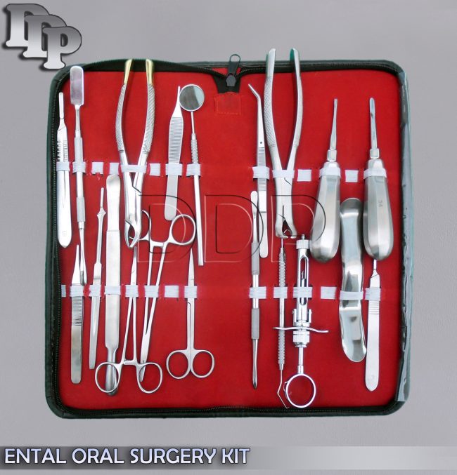 25 PCS PREMIUM DENTAL ORAL SURGERY KIT EXTRACTION INSTRUMENTS FORCEPS ELEVATORS