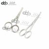 2pc 4.5" Straight + Curved Mustache Nose Hair Scissors w/ Safety Tips