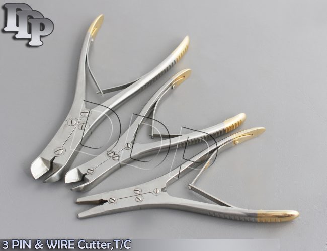 3 PIN & WIRE Cutter,T/C Jaw Orthopedic Surgical Pliers Veterinary Special Tools