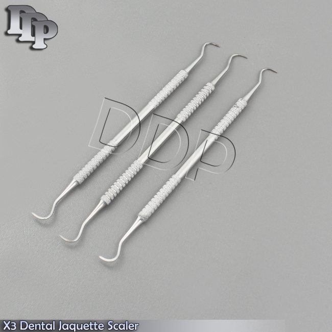 3 Pcs Jaquette Towner Scaler Plaque Remover Tarter Scraper Perio Tooth Care Set