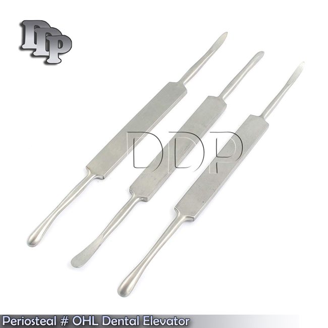 3 Pieces Of Periosteal # OHL Dental Elevator Surgical Instruments