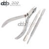 3Pcs/Set Nail Cuticle Spoon Nipper Pusher Remover Pedicure Manicure