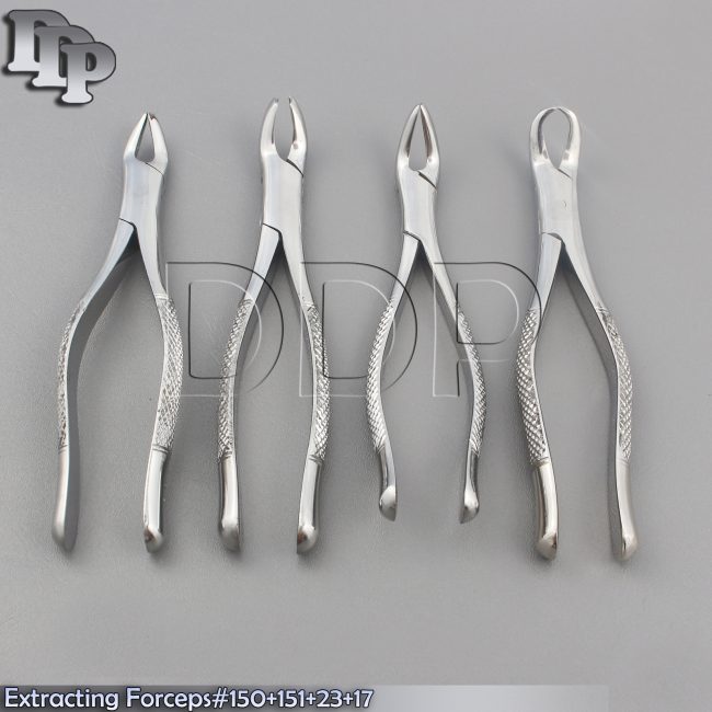 4 O.R GRADE DENTAL TOOTH SURGERY EXTRACTING EXTRACTION FORCEP #150+#151+#23+#17