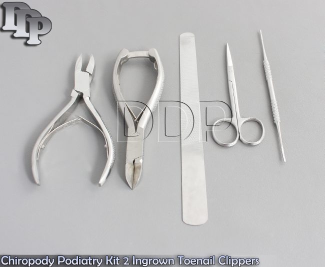 5-Chiropody Podiatry Kit 2 Ingrown Toenail Clippers Scissors File Dresser,CP-001