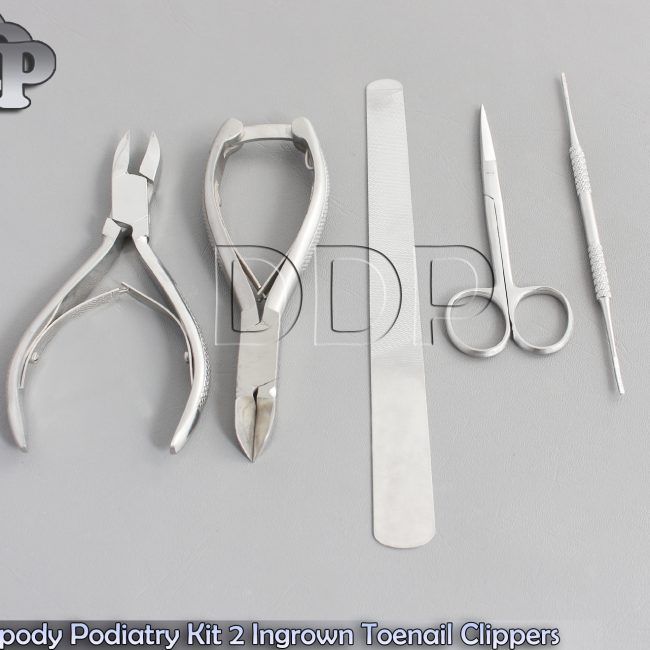 5-Chiropody Podiatry Kit 2 Ingrown Toenail Clippers Scissors File Dresser,CP-001