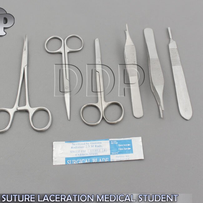6 PCS SUTURE MEDICAL STUDENT SURGICAL INSTRUMENTS SET KIT+5 BLADE #10