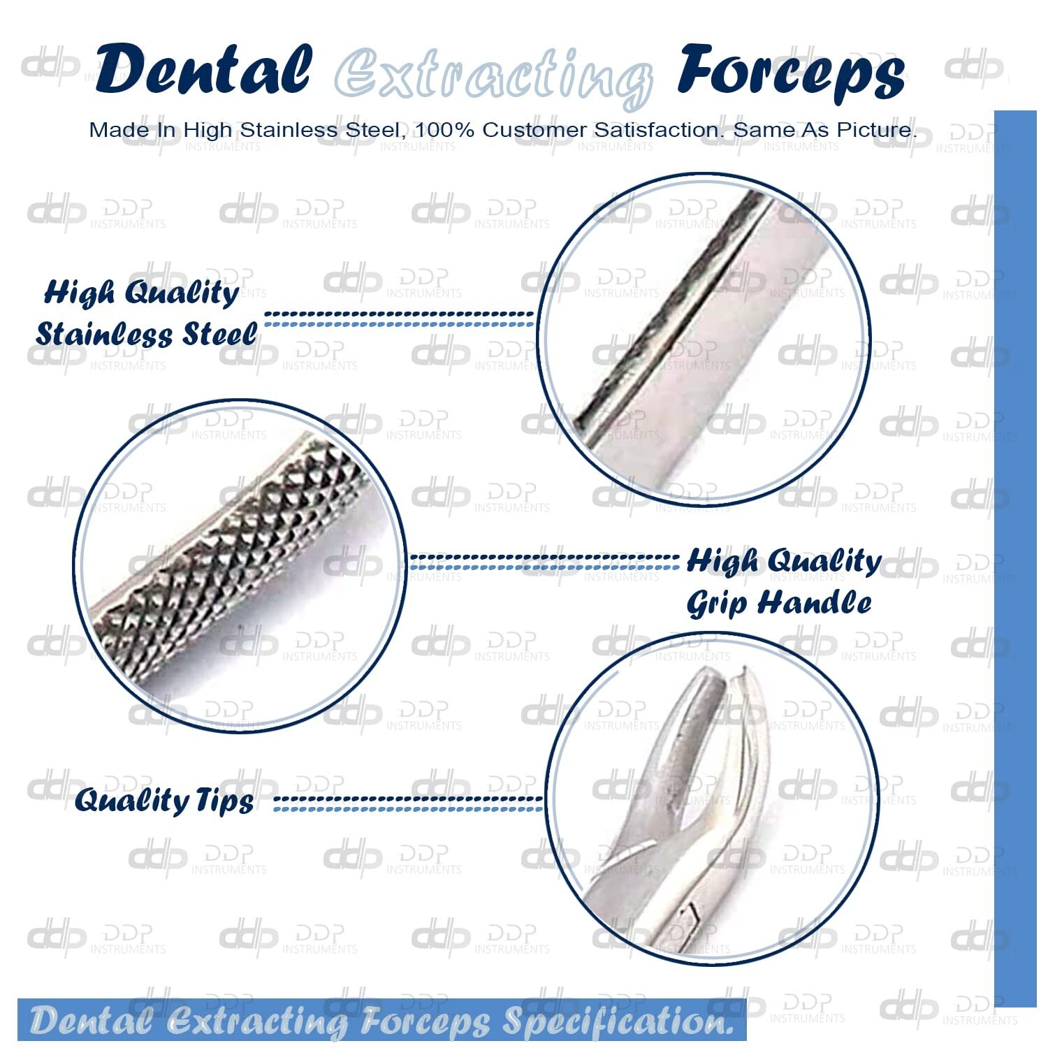 6 Pieces EXTRACTING FORCEPS #18R DENTAL SURGICAL INSTRUMENTS - Image 5