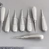 8 Elevator Set - 4 Straight 4 Curved - 2, 3, 4 & 5mm of Each - Dental