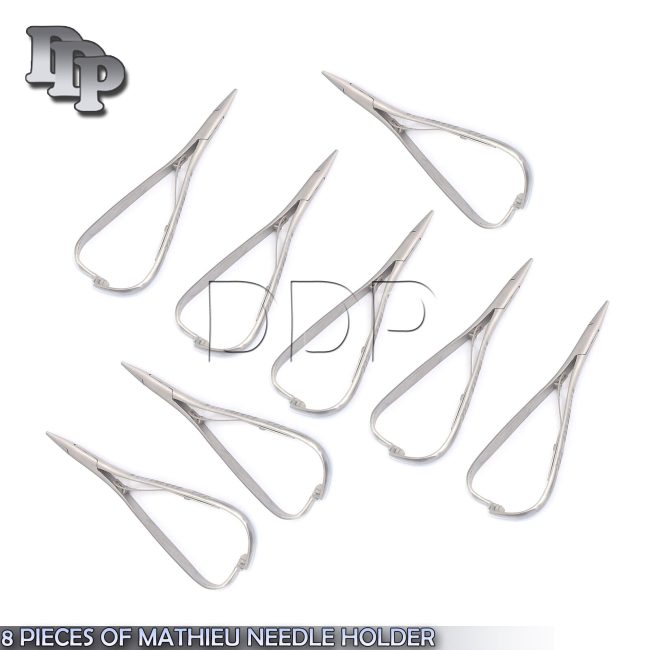 8 PIECES OF MATHIEU NEEDLE HOLDER 7", Instruments